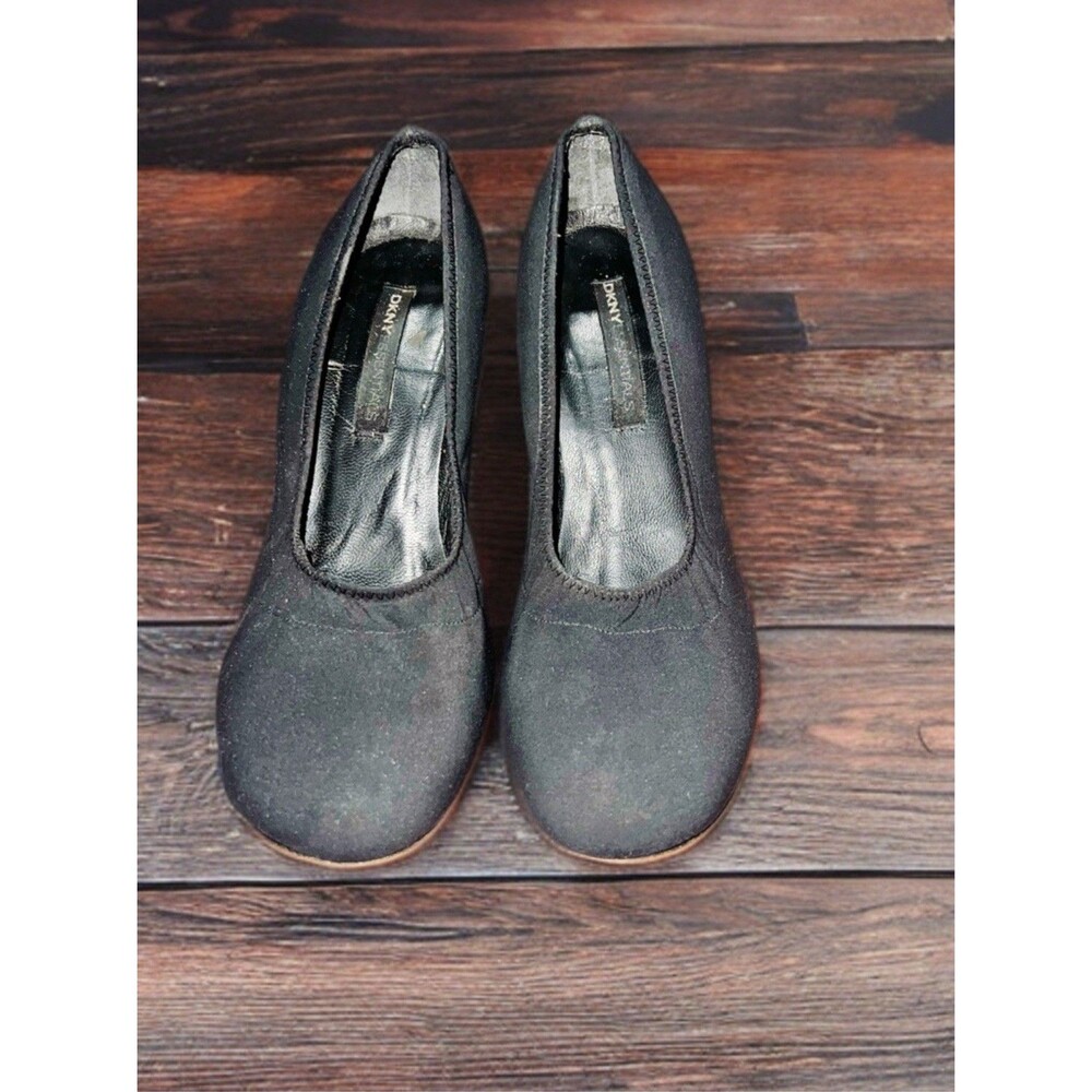 DKNY Ladies Shoes Classic Pump 5.5B Black K473238 Cotton Crepe